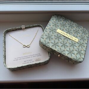 ⭐️3/$25⭐️ NEW Infinity Necklace 14KT Gold Plated Sterling Silver